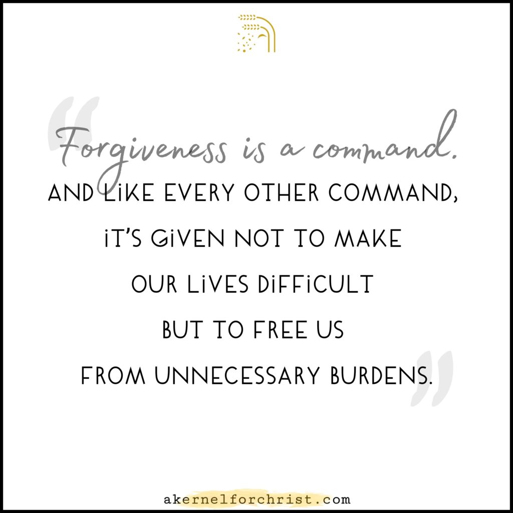 Forgiveness is a command