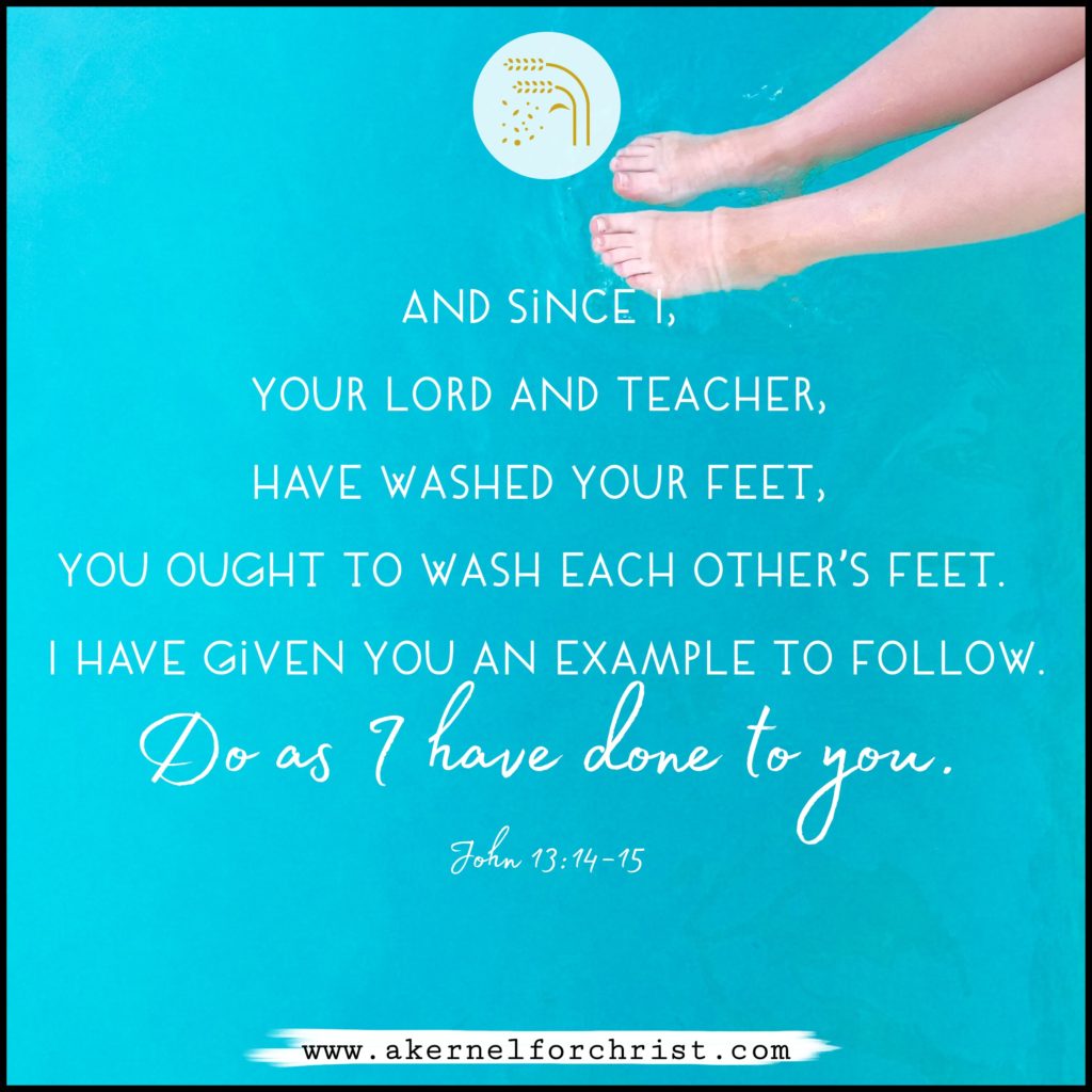 Washing feet, humility and servanthood